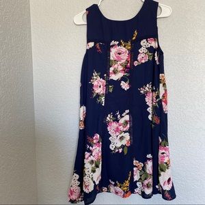 Blue Rain Floral mini dress, Size XS